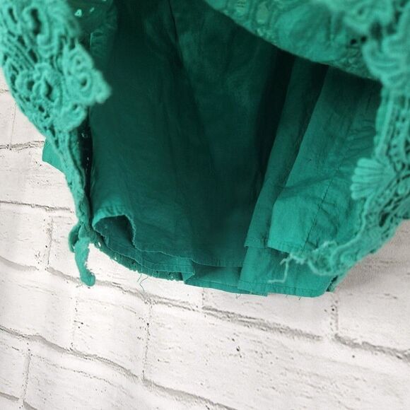 Karl lagerfeld Paris Unique women White Blouse Size Large Green Lined - Picture 6 of 8